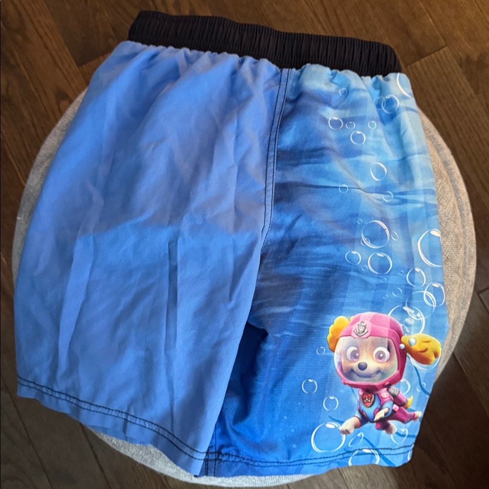 Paw Patrol Blue Character Swim Shorts with Navy Waistband - Picture 3 of 3